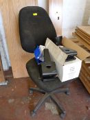 Office Chair, Till Rolls, and Hole Punches