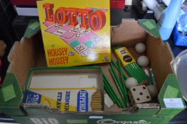 Vintage Lotto Game, Dice, etc.