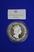 Turks & Caicos 1 Crown Sterling Silver Coin Royal Wedding Anniversary 1991