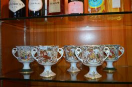 Five Caverswell Christmas Goblets