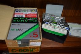 Eight Unused Sony Cassette Tapes; S90, BHF60 90, H