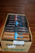 Eleven Unused Maxell Cassette Tapes; UD90, C90 and