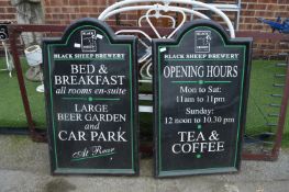 Two Black Sheep Brewery Advertising Signs