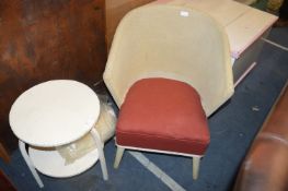 Lloyd Loom Style Bedroom Chair and Side Table