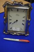 Hallmarked Sterling Silver Framed Quartz Mantel Clock