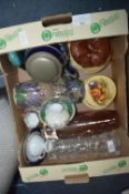 Pottery and Glassware Including Sylvac and Aynsley, etc.