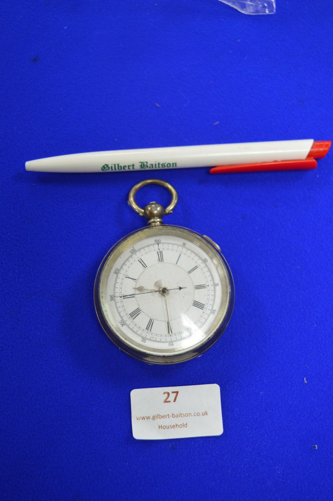 935 Britannia Silver Cased Pocket Watch (AF)