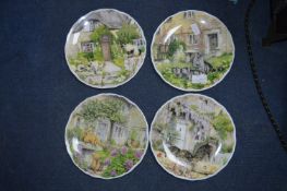Royal Albert Cats and Cottages Wall Plates
