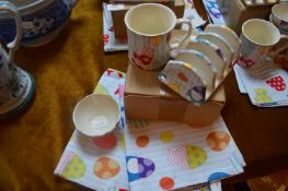 McCaw & Allan Breakfast Set; Four Mugs, Toast Rack