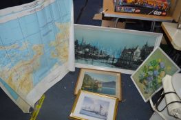 Framed Pictures and Prints and Maps Including Jack