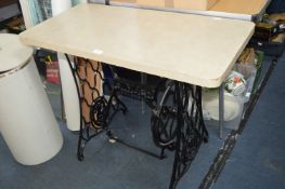 Singer Treadle Sewing Machine Base with Tabletop