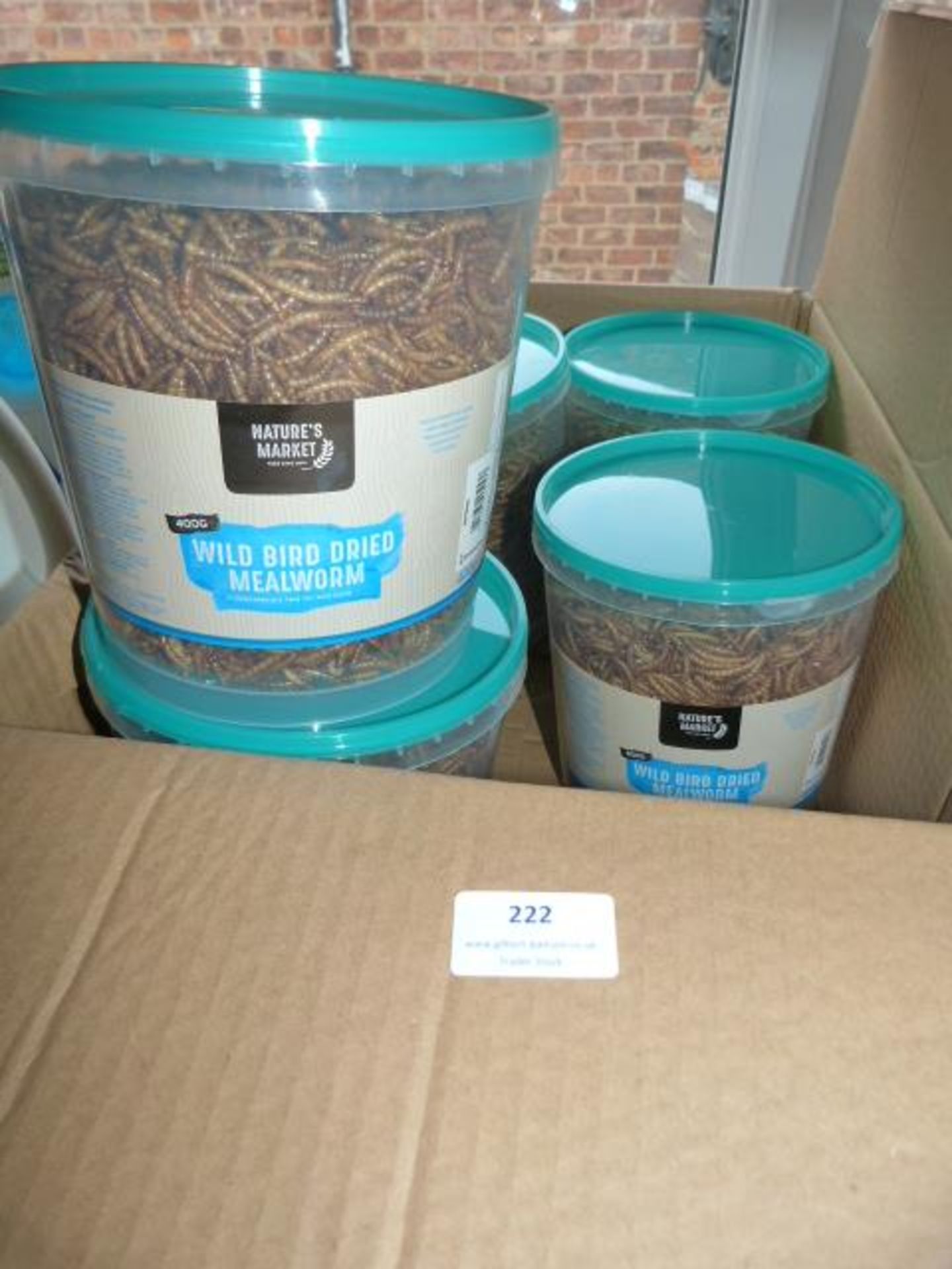 *5x 400g Tubs of Dried Meal Worm for Wild Birds