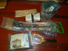 *Garden Fork and Spade, Greenhouse Cover, Bucket,