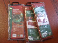 *Two Christmas Tree Storage Bags and a Floor Prote