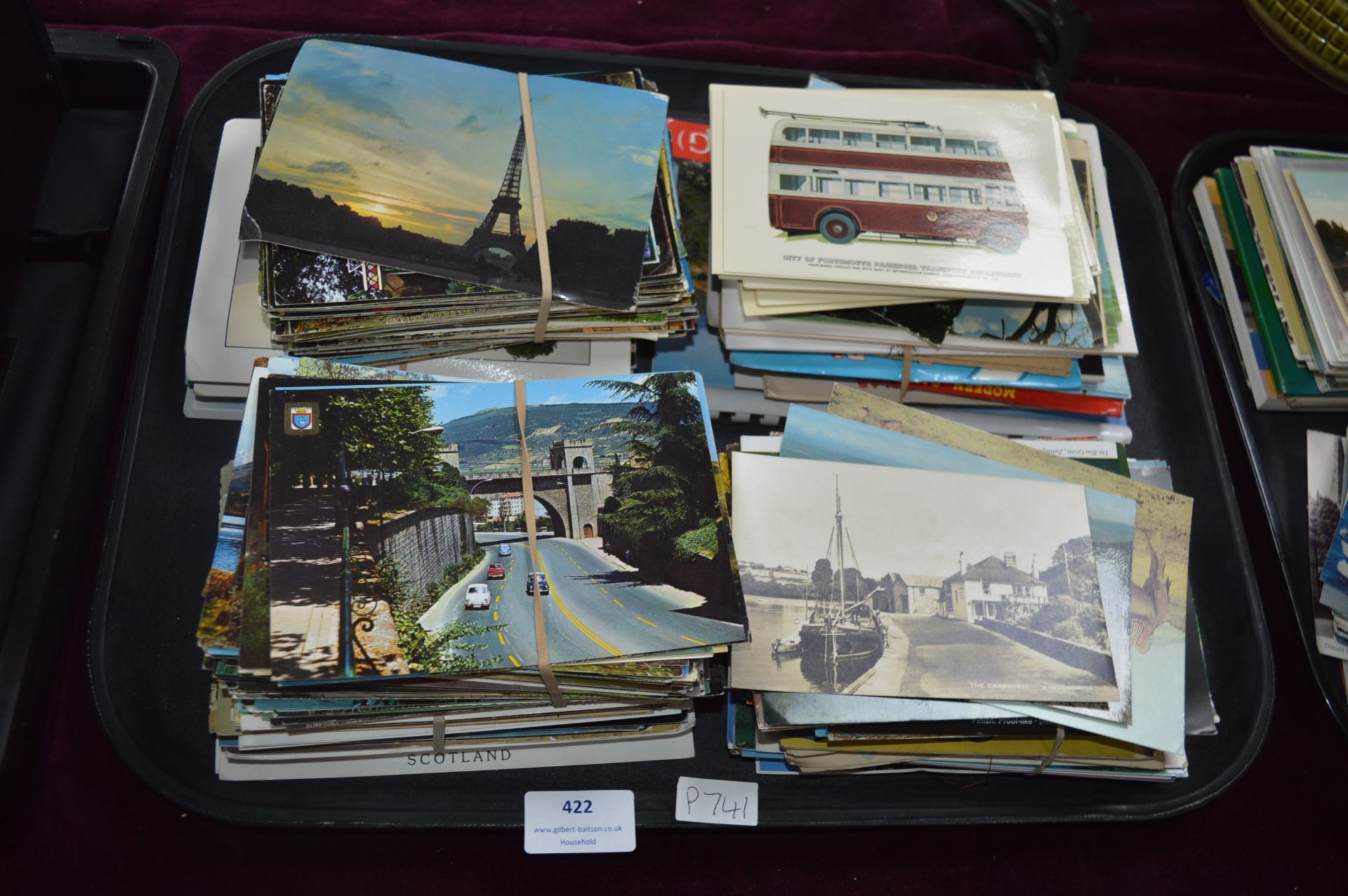 Tray Lot of Vintage and Assorted Postcards