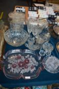 Cut Glass Fruit Bowls, Cake Stands, Serving Dishes