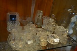 Cut Crystal and Other Vases, Dishes, Bowls, etc.