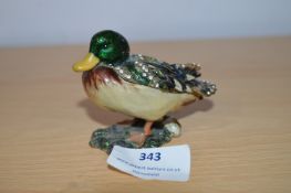 Arona Enameled Mallard Duck Trinket Box