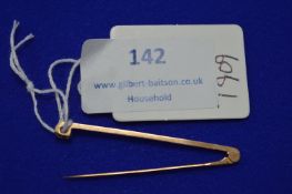 9k Gold Tie Pin ~1.8g