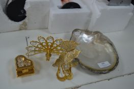 Gold Plated with Swarovski Crystal; Grand Piano etc. plus Pearl Shell