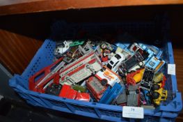 Tub of Playworn Dinky, Matchbox and Other Diecast