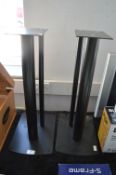 Pair of Black Metal Speaker Stands