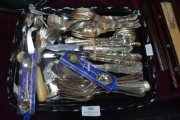 Tray Lot of Plated Cutlery