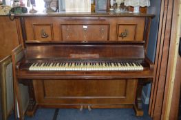 Edwardian Piano by Kingmann, Berlin with Inlay and