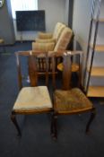 Pair of Edwardian Mahogany Chairs on Cabriole Legs