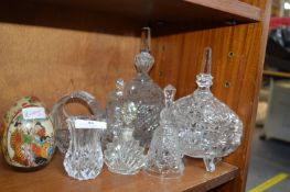 Crystal Perfume Bottle, Bon Bon Dishes, Bells, Trinket Boxes, etc.