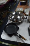 Cast Iron Aga Skillet, Frying Pan, and a Stainless