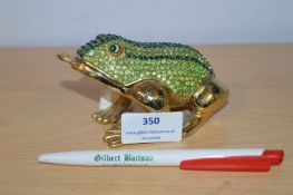 Arona Enameled Frog Trinket Box