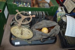Vintage Salter Scales, Magazine Rack, and a Bowls
