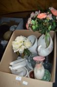 Vases and Artificial Flowers, etc.