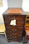 Vintage Style Mahogany Effect Filing Cabinet with