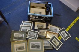 Framed Victorian Prints; Yorkshire, Highlands, Cas