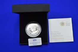 Royal Mint 2009 UK Henry VIII £5 Silver Proof Coin