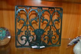 Green Painted Cast Iron Book Stand