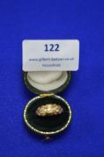 18k Gold Ring Inset with Diamonds ~2.1g gross