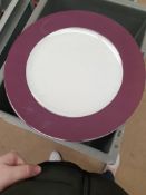 * 120 x 12inch purple rimmed plate. Schowald make. - Collection Address Waltham Abbey, EN9 1FE - Col