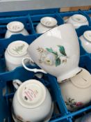 * 75 x vintage tea cup, saucers. Vintage style, assortment of patteners. - Collection Address Walth