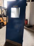 * Blue fire door with window - Collection Address Waltham Abbey, EN9 1FE - Collection Date 13th and