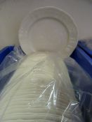 *Box of 50 White Royal Doulton Plates 8.5" Diameter