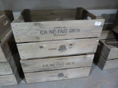 *Two Wooden French Cider Crates