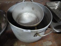 Two Large Double Handled Pans