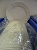 *Box of 50 White Royal Doulton Plates 8.5" Diameter