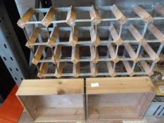 *Wine Rack and Two Small Pine Display Units