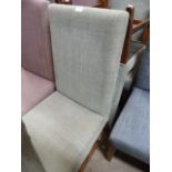 *Six Assorted Green Upholstered Cafe Chairs