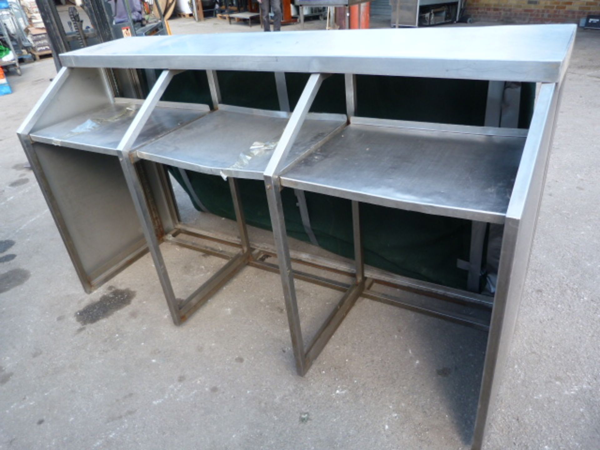 *Portable Stainless Steel Folding Bar with White Perspex Front 200x150x70cm - Image 2 of 2