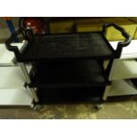 *Plastic Three Shelf Trolley